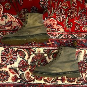 Suede Khaki Doc Martens